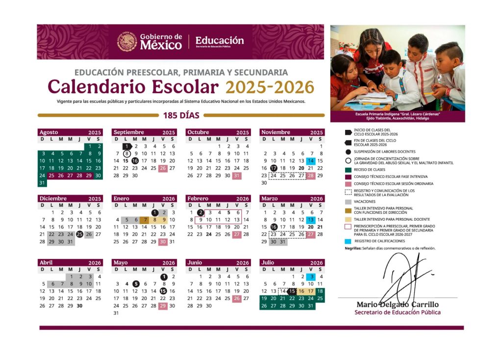 calendario escolar 2025 2026